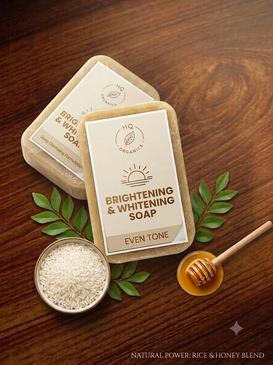 Brightening & Whitening Soap | Rice & Honey Blend for Even Skin Tone | HQ Organics